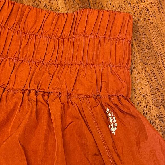 Free People Movement The Way Home 2" Shorts Wide Waist Red Earth Rust Women's L - Picture 5 of 13